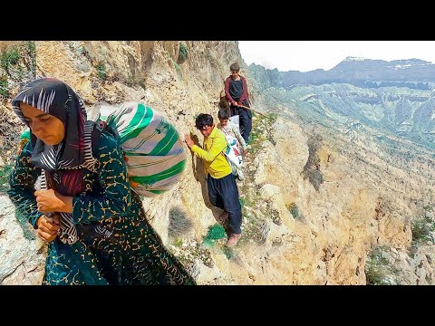 village family crossing of very harsh and life threatening