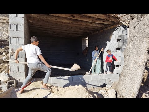 Pouring soil inside the house