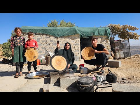 Life in the mountains Baking bread for breakfast for a