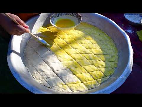 Country Lifestyle Vlog Azerbaijani Baklava Recipe Outdoor