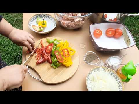 Traditional Azerbaijani Dish Buğlama Cooking in Wilderness
