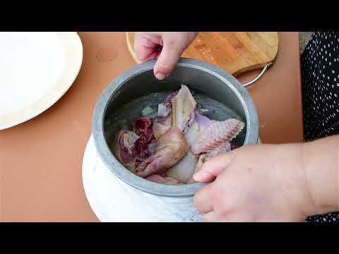 Red Chicken Stew Recipe Azerbaijan Cooking Asmr food