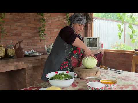 Traditional Azerbaijan Cabbage Dolma and Baking Lemonchik