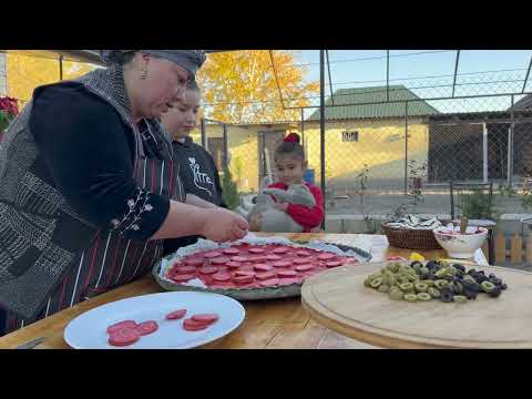Cooking a Huge Pizza in the Tandoor Village Style Pizza