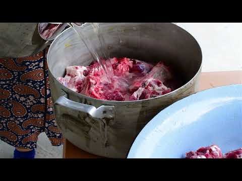 Making Delicious Traditional Dish With Beef and Dough