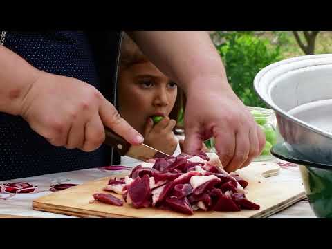 BEEF HEART RECIPE COUNTRY LIFE VLOG AZERBAIJAN