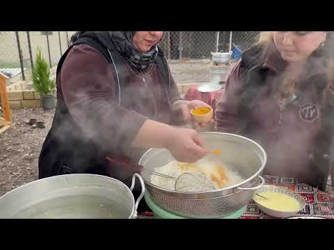 Turkey Chicken and Khinkali Recipe in Wooden Village House