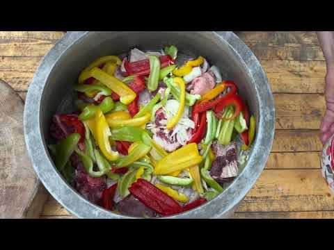 Relaxing Village Life Azerbaijani Women Cooking Tail Fat