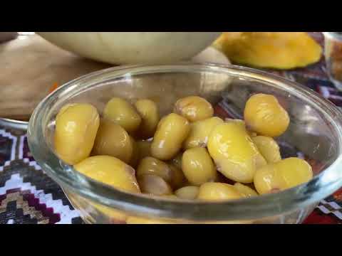 Grandma Rose Cooking Chicken Pilaf in Pumpkin in a Tandoor