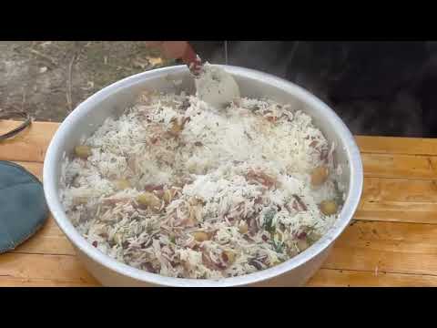 Grandma Cooked Delicious Rice with Giant Lamb Ribs