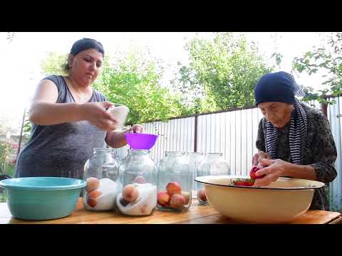Harvesting Fresh Peaches and Making Peach Juice and Jam