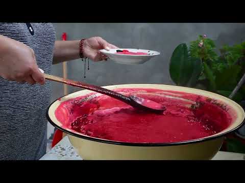 Harvesting Fresh Cornelian Cherries and Making Jam and