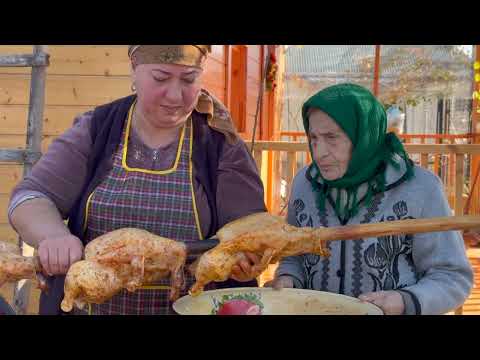 Juicy Grilled Chicken Over a Campfire in the Village Taste