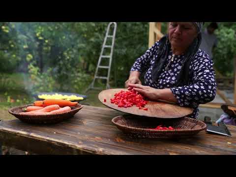 Cooking Lunch for Wooden House Builders Outdoor Cooking