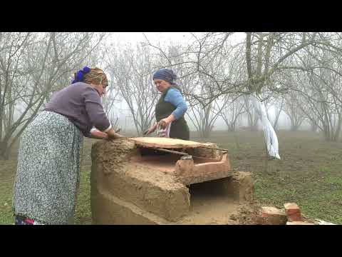 Making a Traditional Lezgi Bread Oven Xərək Çörəyi Bişirdik