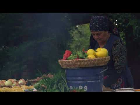 Village Pilaf Cooking Beef and Vegetables over Fire