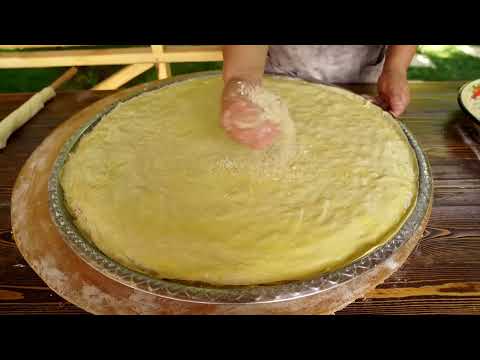 Traditional Azerbaijani Hazelnut Baklava Outdoor Cooking