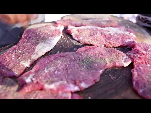 Cooking Campfire Steak Pizza on The Sadj Grill