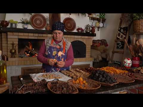 Traditional Turkish Sweets Dried Fruit Sucuk With Mulberry