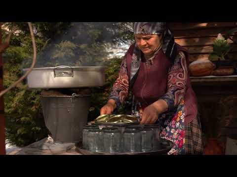 Cooking Pilaf from a Whole Beef Leg Over Open Fire