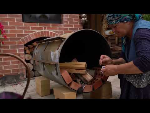 Traditional Azerbaijani Piti Outdoor on a Barrel Over Wood