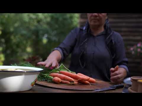 Harvesting Vegetables and Cooking Dinner for Wooden House