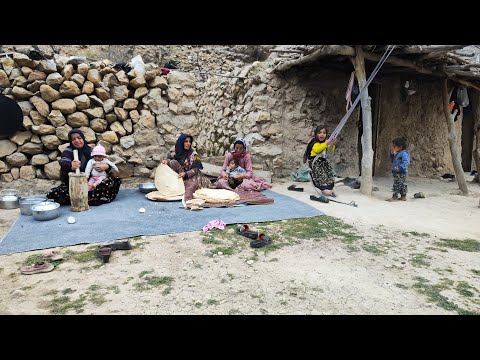 Preparing rice buttermilk in Iranian nomads
