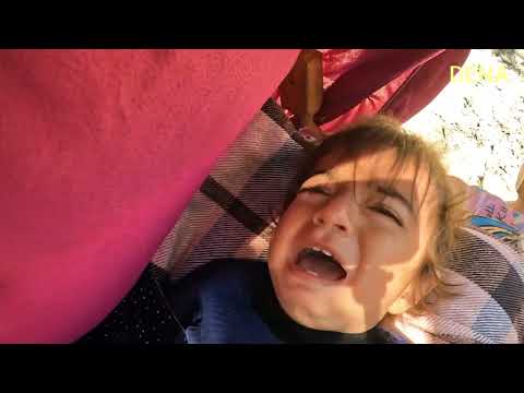 Nomadic life Preparing a place to live with the help of a