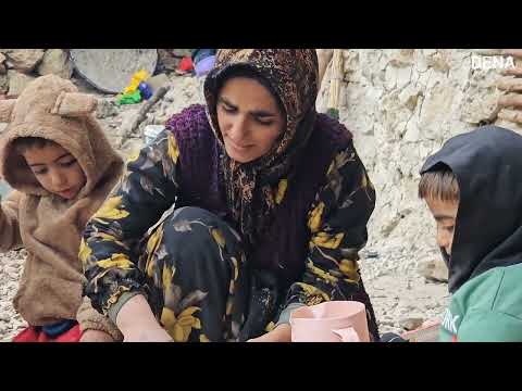 One day living with the nomads Gulsoum returned with a lot
