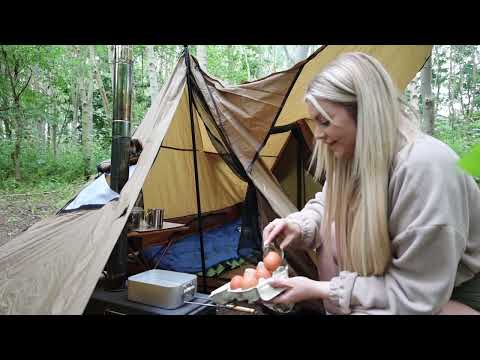 Bushcraft Wild Camp in a Forest Nature Forest ASMR
