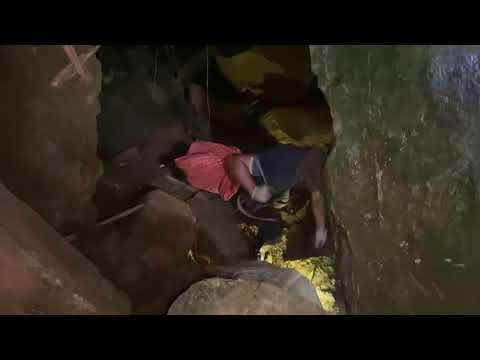 Survival Camping in Cave with Gold Treasure Hunt GOLD in