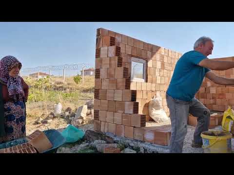 KOMŞUMUZUN TANDIR EVİNİ YAPMAYA BAŞLADIK ÇOK GÜZEL OLACAK