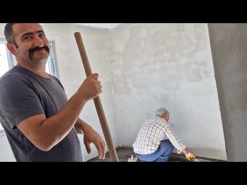 ODAMIZIN BİRİSİ BİTTİ İSITMASINI DÖŞEDİK TESVİYE BETONUNU