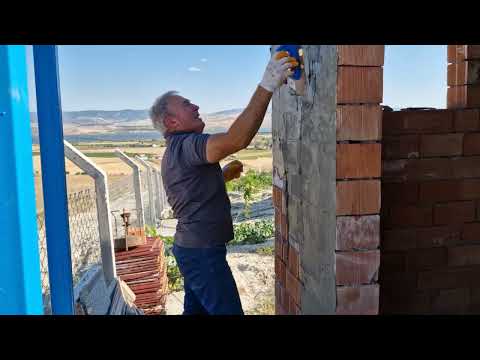 YENİ BAHÇE LAVABOSUNUN SIVASINI YAPMAYA BAŞLADIK