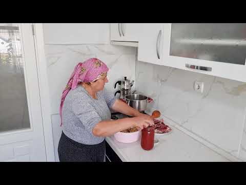 ETLİ NOHUT YEMEĞİ VE BAHÇEDE ELMA TOPLAMASI
