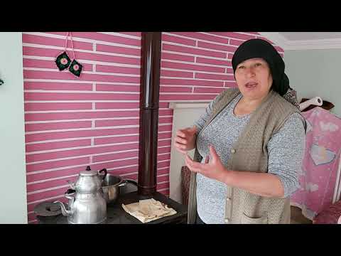 KÖYDE YAŞANTI GÜNÜ SOBADA YUFKA EKMEK KIZARTMASI PEYNİRLİ