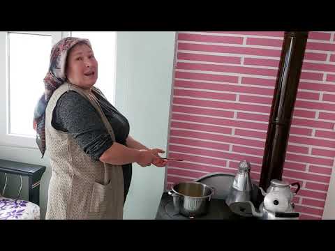 KÖY HAYATI KUZİNE SOBAMIZIN ÜSTÜNDE PATATES KIZARTMASI