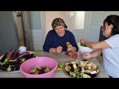 KIŞLIK KURUTMALIK PATLICAN DOLMA BİBER YAPTIK