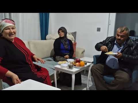 AKŞAM KOMŞUMUZ ZİYARETİMİZE GELDİLER GÜZEL SOHBET MUHABBET