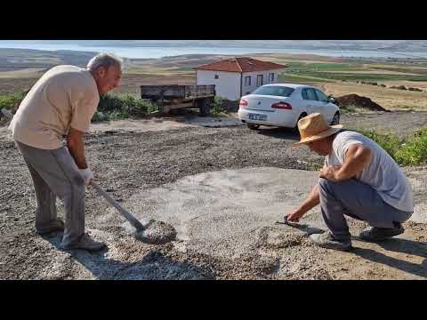 EVİMİZİN GARAJ GİRİŞİ ÇOK GÜZEL OLDU ÇALIŞMAYA DEVAM DAHADA