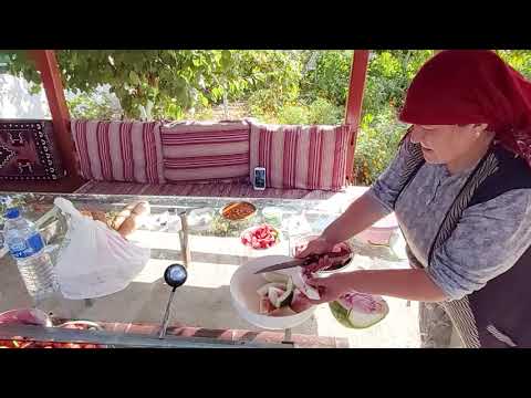 KARPUZ KABUĞUNDAN BİR KAVANOZ TURŞU YAPTIM VE ÖĞLEN MENÜMÜZ