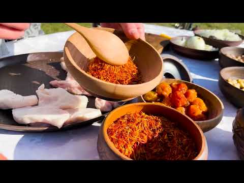 Traditional Azerbaijani Cooking PITI Lamb Stew Outdoor