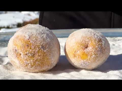 Baked Meat in the Oven in the Snowy Mountains What They Eat