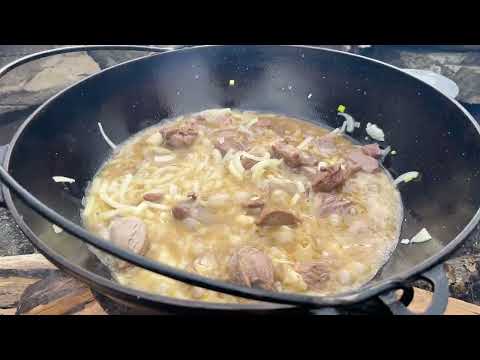 Uzbek Pilaf Recipe Tender Plov with Lamb in a Cauldron
