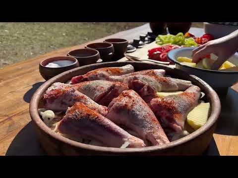 Lamb Meat Coming Off the Bone Hermits Cooking in Nature ASMR