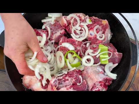 Lamb Neck with Vegetables in a Cauldron VERY TENDER Village