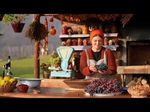 Oriental Dessert Churchkhela In Giant Colorful Pots
