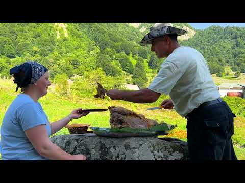 Rustic Cooking of a Huge KFC Leg Village Gastronomy