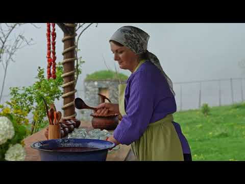 Sweet Strawberry Jam Made with Stone Press Ancient Village