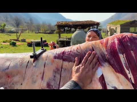 Cooking Shawarma From A Whole 100kg BULL On A Spit A Grand